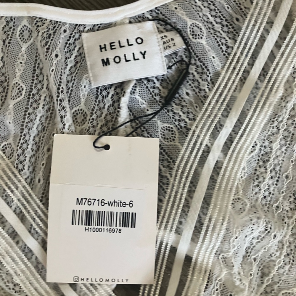 Lace body suit white brand new